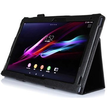 Sony Xperia Z2 Tablet LTE Z2 Tablet Wi-Fi Kannellinen Nahkakotelo Musta