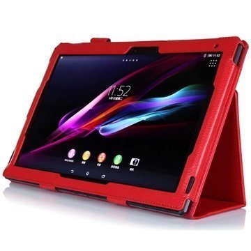 Sony Xperia Z2 Tablet LTE Z2 Tablet Wi-Fi Kannellinen Nahkakotelo Punainen