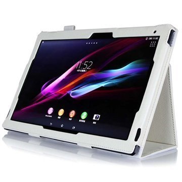 Sony Xperia Z2 Tablet LTE Z2 Tablet Wi-Fi Kannellinen Nahkakotelo Valkoinen