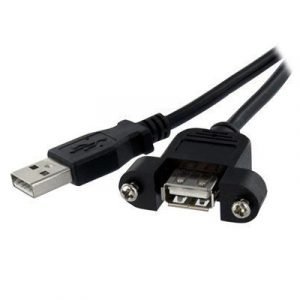 Startech 2 Ft Panel Mount Usb Cable A To A 4-nastainen Usb Tyyppi A Uros 4-nastainen Usb Tyyppi A Naaras