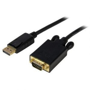 Startech 3 Ft Displayport To Vga Adapter Cable Dp To Vga Black 20-nastan Näyttöporttiliitin Uros 15-nastainen Hd D-sub (hd-15) Naaras Musta 0.9m