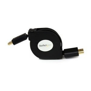 Startech 4 Ft Retractable High Speed Hdmi To Hdmi Cable W/ Ethernet 19-nastainen Hdmi Tyyppi A Uros 19-nastainen Hdmi Tyyppi A Uros Musta 1.2m