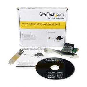 Startech 4 Port Pci Express Sata Iii Raid Card W/ Hyperduo Ssd Tiering