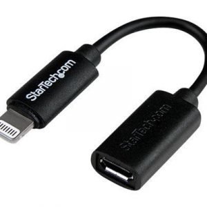 Startech Black Micro Usb To Lightning Adapter For Iphone Ipod Ipad 5 Pin Micro-usb Type B Naaras Apple Lightning Uros