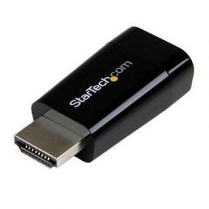 Startech Compact Hdmi To Vga Adapter Converter Videomuunnin 19-nastainen Hdmi Tyyppi A Uros 15-nastainen Hd D-sub (hd-15) Naaras