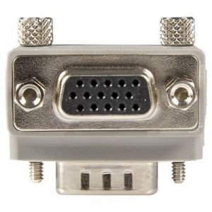 Startech Right Angle Vga To Vga Cable Adapter Type 1 15-nastainen Hd D-sub (hd-15) Uros 15-nastainen Hd D-sub (hd-15) Naaras Harmaa