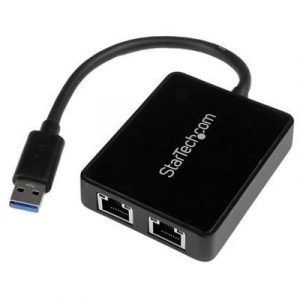 Startech Usb 3.0 Dual Gigabit Ethernet Adapter Nic W/ Usb Port