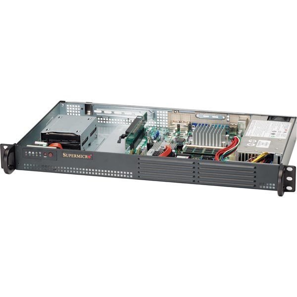 Supermicro SuperServer 5015A-EHF-D525 1U. black