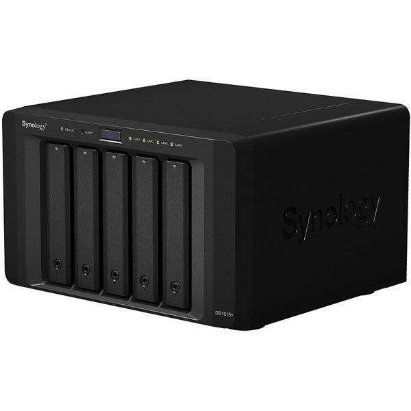 Synology DS1515+ NAS-palvelin 5x3 5 SATA-kiintolevyt musta"