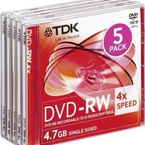 TDK DVD-RW 5-pack (JewelCase)