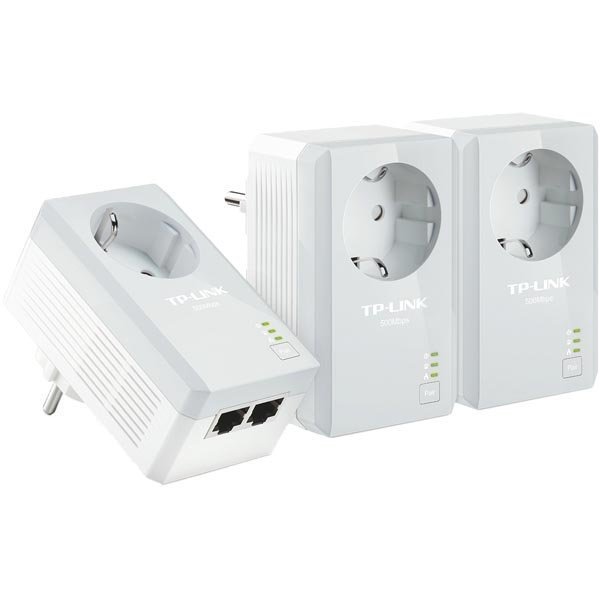 TP-LINK Powerline Passthrough 2 Ethernetporttia 3kpl laitetta valk