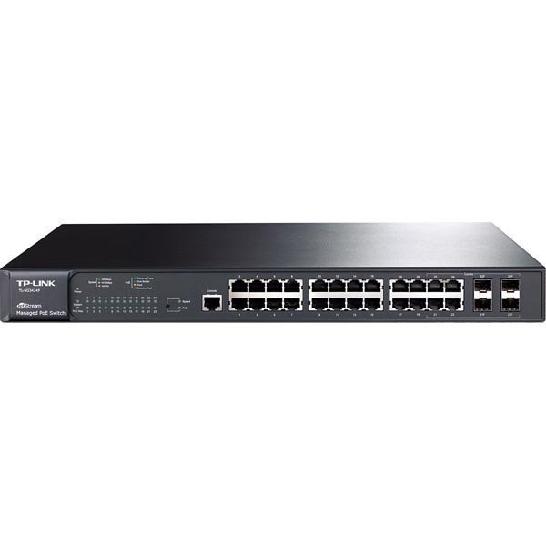 TP-LINK verkkokytkin 24xGigabit Ethernet RJ45 4xSFP managed/L2/PoE