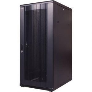 Toten 19 Floor Cabinet 22u 600x800 Perforerad Door Black