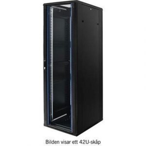 Toten 19 Golvskåp 12u 600x800 Glasdörr Svart