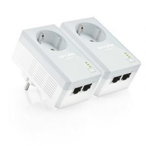 Tp-link Tl-pa4020pkit Av500 2-port Powerline Adapter With Ac Pass Through 500mbps