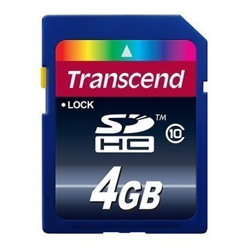 Transcend SDHC 4 GB Luokka 10 Muisti Kortti TS4GSDHC10