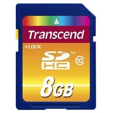 Transcend SDHC 8 GB Luokka 10 Muisti Kortti TS8GSDHC10