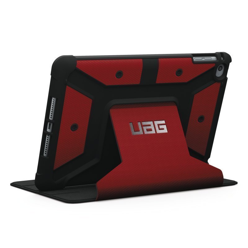 UAG Urban Armor Gear Folio Scout kestävä suojakotelo iPad Mini 4 puna-musta