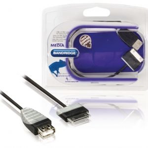 USB 2.0 OTG-kaapeli Samsung-taulutietokoneeseen Samsung 30-napainen uros - USB A naaras 0 2 m musta