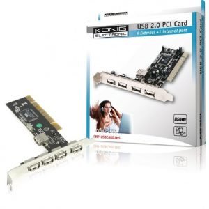 USB 2.0 PCI-kortti 4+1 väylä
