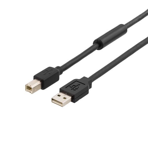 USB 2.0 kaapeli Tyypi A uros - Tyyppi B uros aktiivinen 20m musta