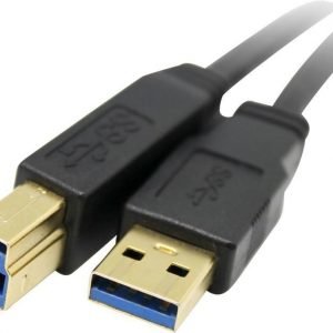 USB 3.0-kaapeli A-B 3 m uros-uros