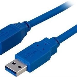 USB 3.0 kaapeli A-B u-u 3m sininen