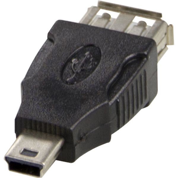 USB-sovitin A-tyyppi naaras - Mini B-tyyppi uros