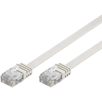 UTP Cat6 ohut laitekaapeli leveys 6mm paksuus 1 4mm 10m valkoinen