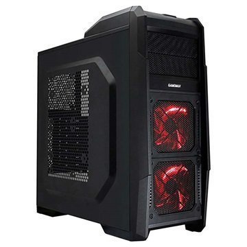 Ultron Game-X6 129214 Mid Tower ATX PC-Kotelo Musta / Punainen