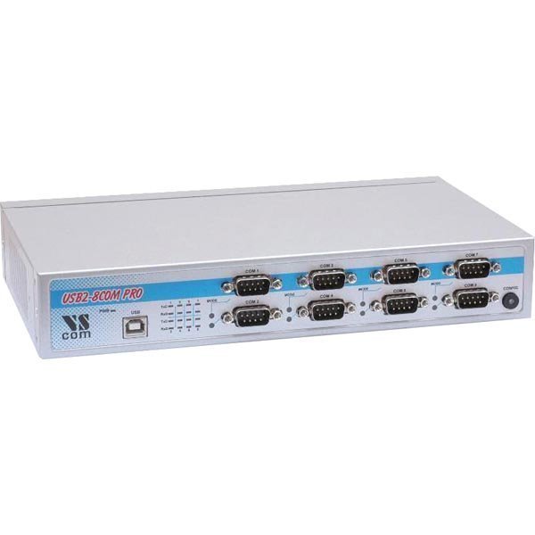 VScom USB-8COM-PRO sarjaporttipalv. 8xDB9ur RS232/422/485 RJ45 hop