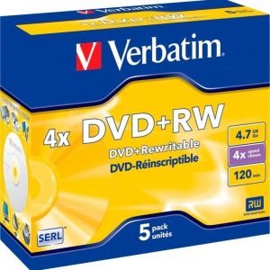 Verbatim DVD+RW 5-pack (JewelCase)