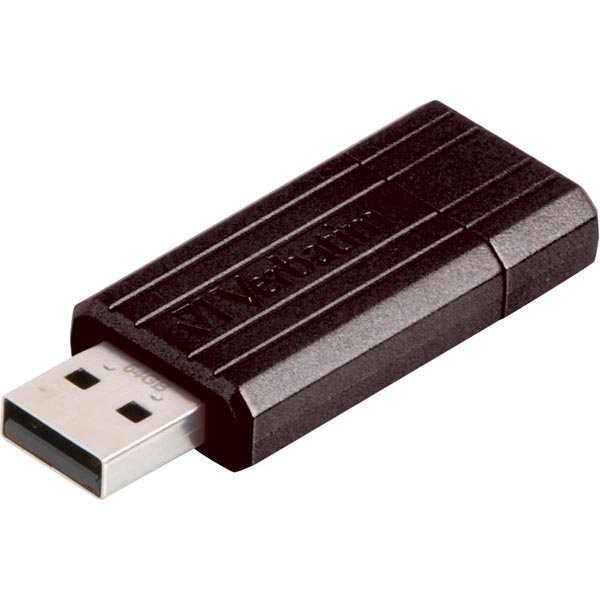 Verbatim USB 2.0 muisti Store'N'Go 64GB PinStripe musta