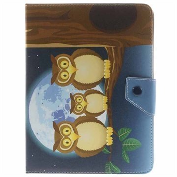 Yleismallinen Tabletin Nahkainen Läppäkotelo 8 Owl Family