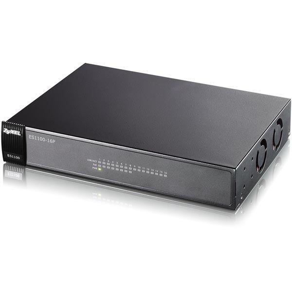 ZyXEL ES1100-16P 16 port 10/100 802.3af PoE on 8 ports