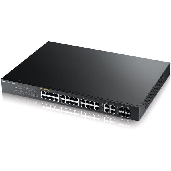 ZyXEL GS1920-24HP 28-port GbE L2 PoE+ Smart Switch 802.3at 375 Watt