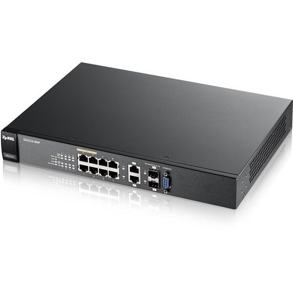 ZyXEL GS2210-8HP 8-port Gigabit L2 Managed PoE+ Switch 180W