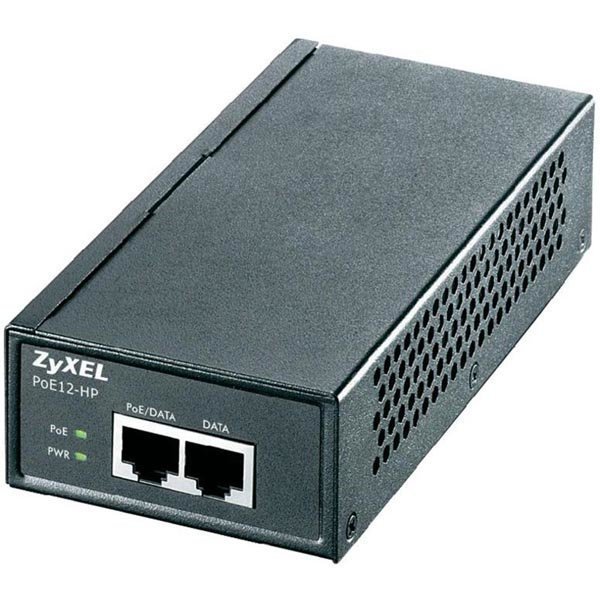 ZyXEL PoE12-HP Single Port 802.3at PoE Injector1000Mbps Output 30W