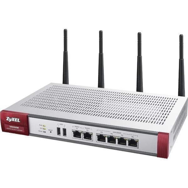 ZyXEL USG 60W Firewall Appl. 10/100/1000 4xLAN/DMZ 2xWAN 802.11a/b/g/n