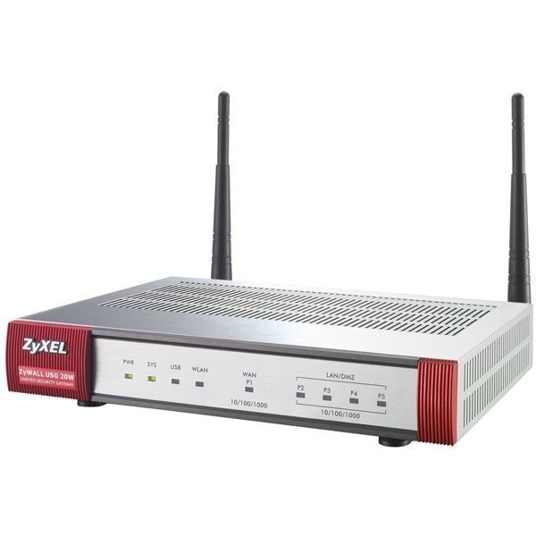 ZyXEL ZyWALL USG20W Firewall & Wirel. VPN Router 10/100/1000 1xWANs