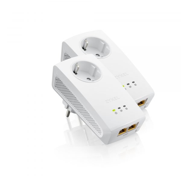 Zyxel Pla5256 1000mbps Pass Thru Powerline Adapteri Kit Datasähkömuunnin