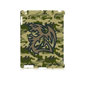 iPad 3 iPad 4 LUXA2 Battle Dragon Snap Napsautuskotelo Maasto