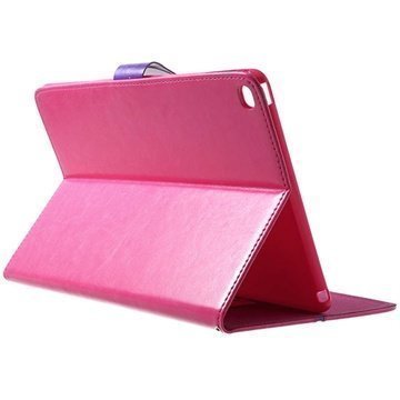 iPad Air 2 Folio Nahkainen Suojakotelo Kuuma Pinkki / Violetti