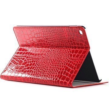 iPad Air 2 Folio Nahkakotelo Krokotiili Punainen