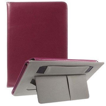 iPad Air 2 Monitoiminen Smart Folio Nahkakotelo Burgundy