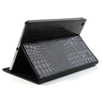 iPad Air Folio Nahkakotelo Krokotiili Musta
