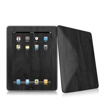 iPad Black Woodgrain Skin