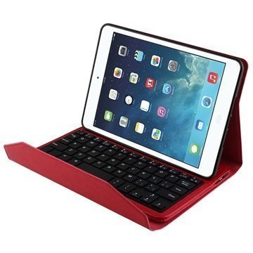 iPad Mini 2 iPad Mini 3 Bluetooth Näppäimistö & Folio Kotelo Punainen