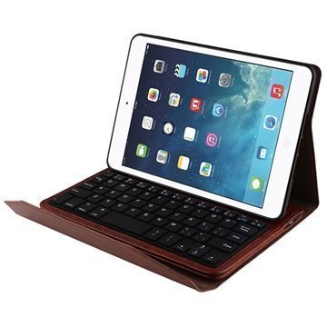 iPad Mini 2 iPad Mini 3 Bluetooth Näppäimistö & Folio Kotelo Ruskea