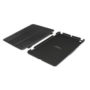 iPad Mini 2 iPad Mini 3 Macally Covermate Läpällinen Nahkakotelo Musta